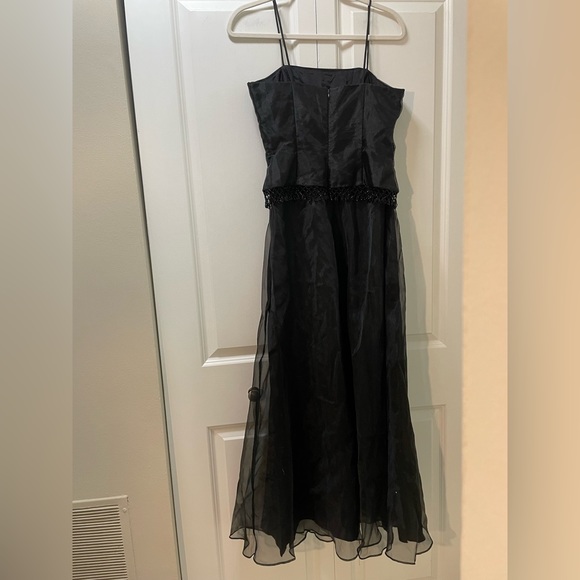 NWT Crimson by Lawrence Kurtz 10P Beaded, Sparkling Black Prom Formal Dress Gown - Picture 4 of 7